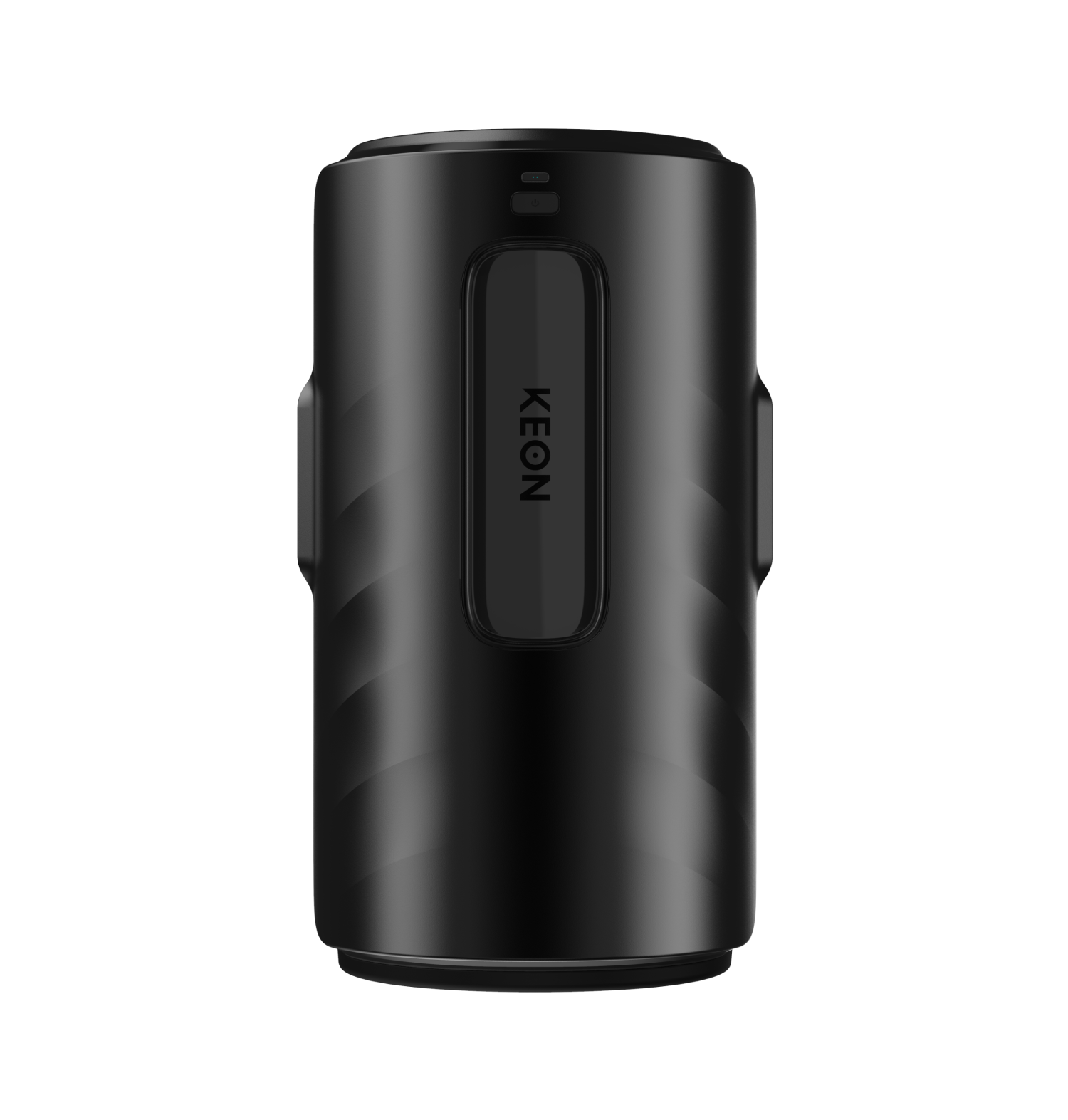 Black Keon automatic masturbator with a textured grip and "KEON" logo.