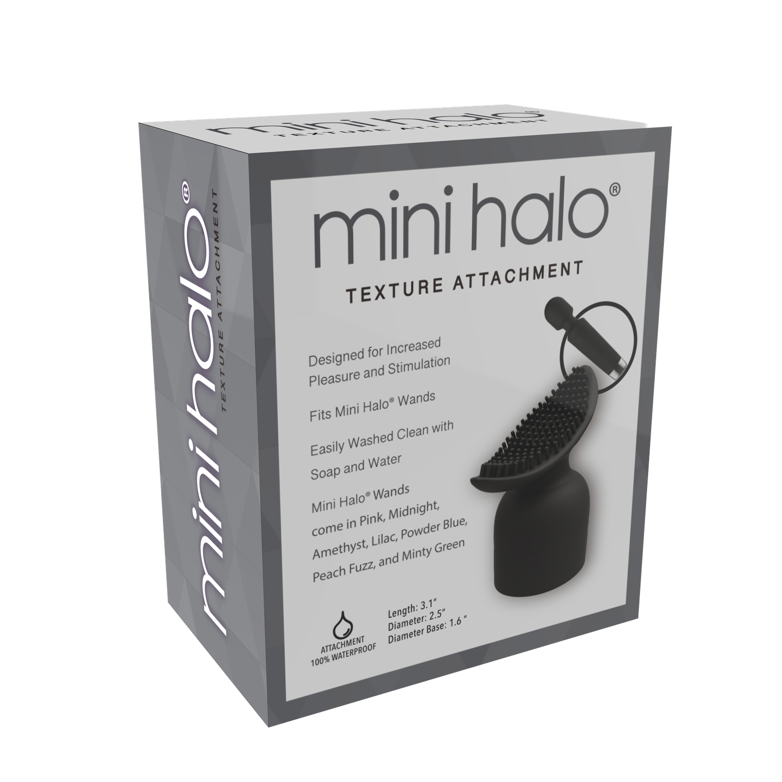 Mini Halo Wand texture attachment, waterproof silicone.
