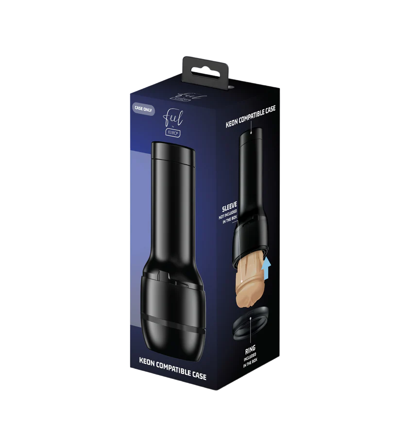 Black Keon compatible stroker case with attachment ring.