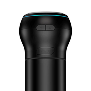 Black Kiiroo PowerBlow attachment with blue light ring and two buttons.