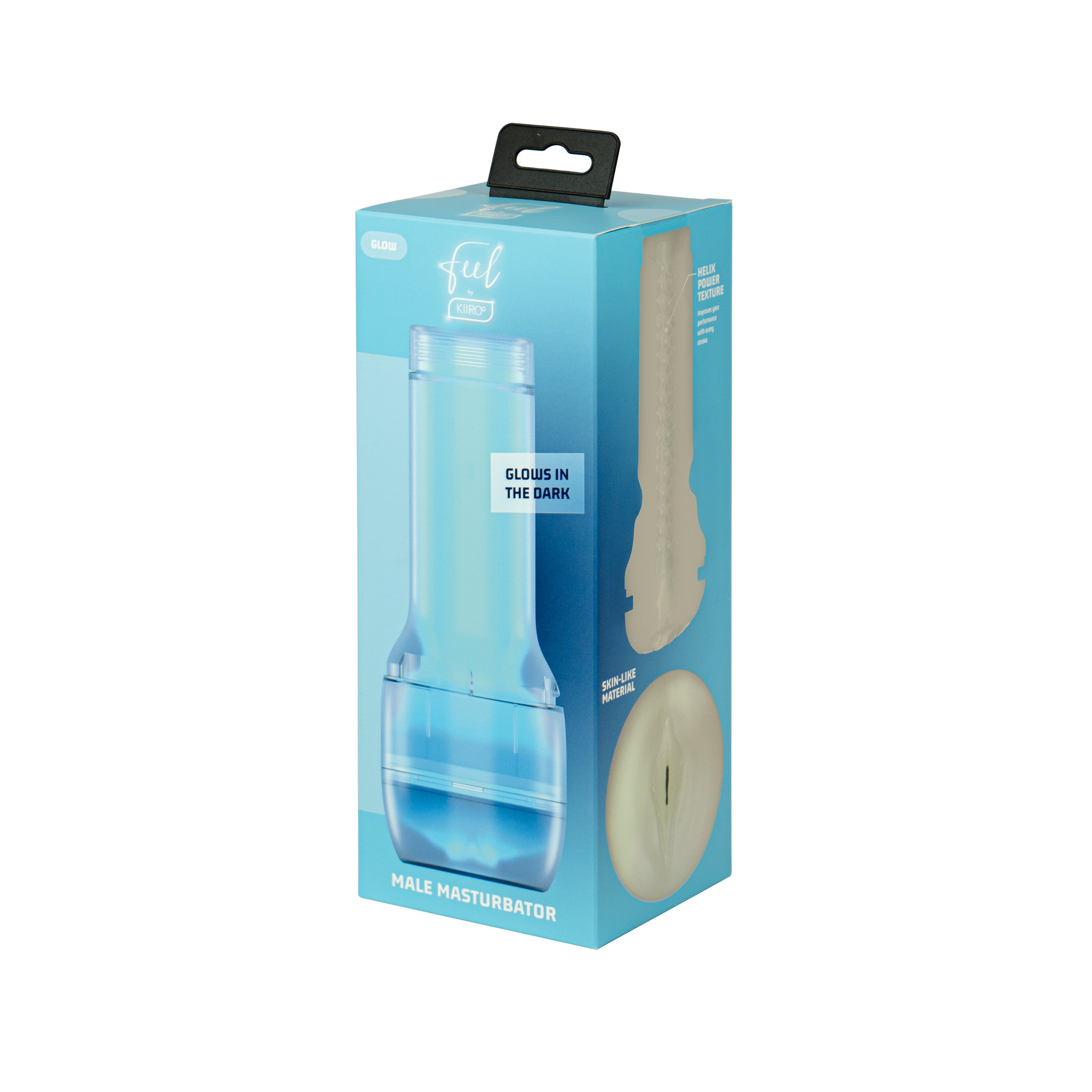 FeelGlow Glow-in-the-Dark Stroker with Textured Sleeve by Kiiroo.