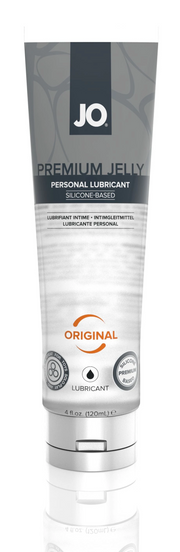 JO Premium Jelly silicone-based personal lubricant, original scent.