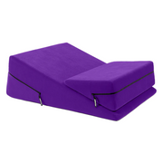 Purple microfiber wedge and ramp positioning pillow combo.