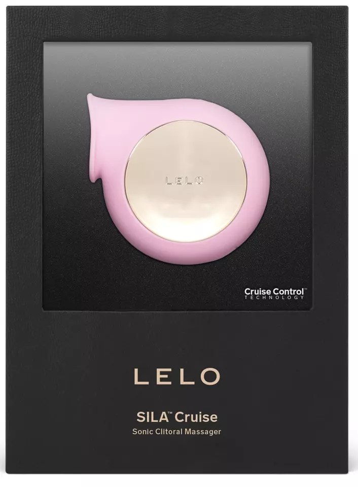 Pink Lelo Sila Cruise sonic clitoral massager in packaging.