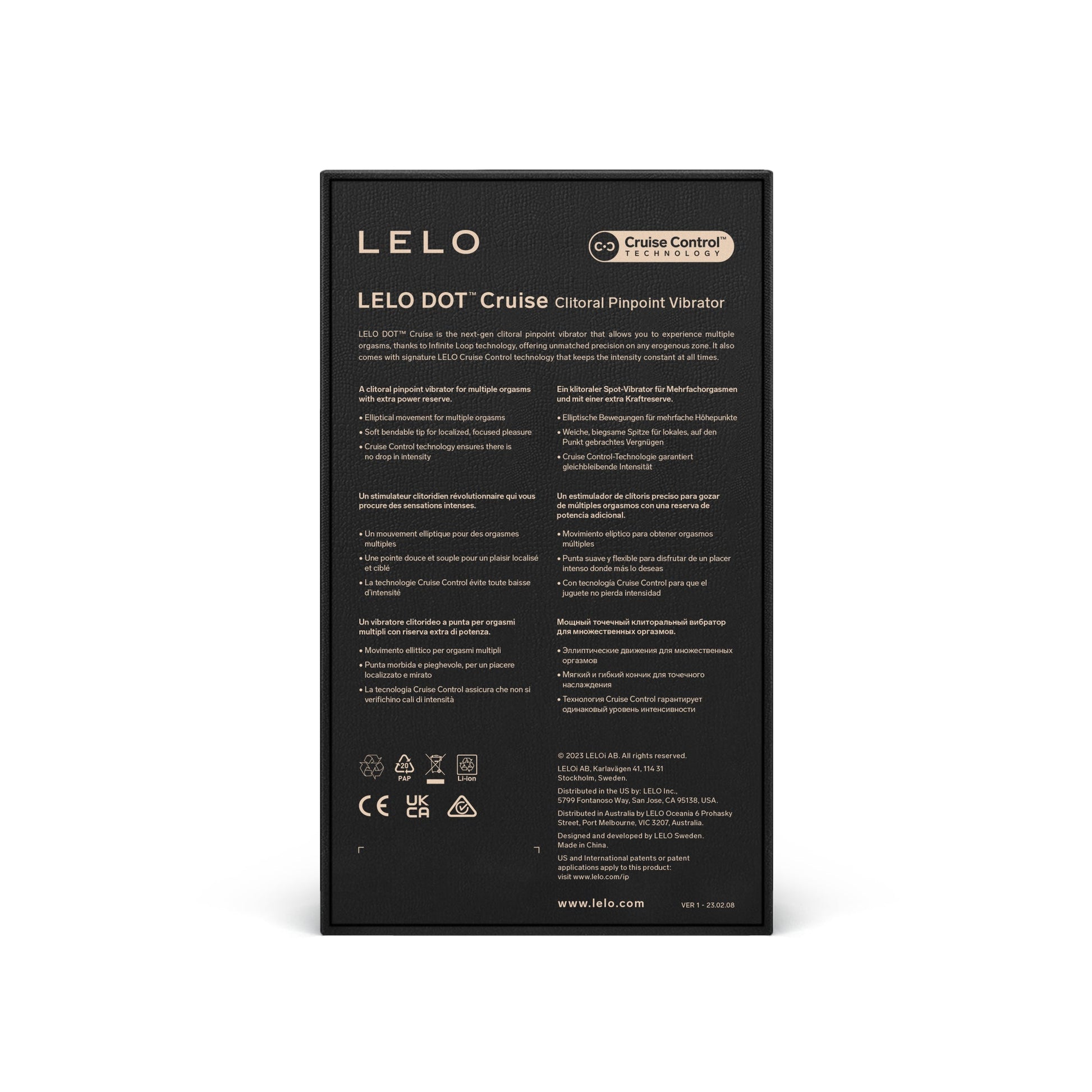 LELO Dot Cruise Clitoral Pinpoint Vibrator with Cruise Control technology.