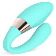 Aqua dual vibrating massager with rose gold accent.