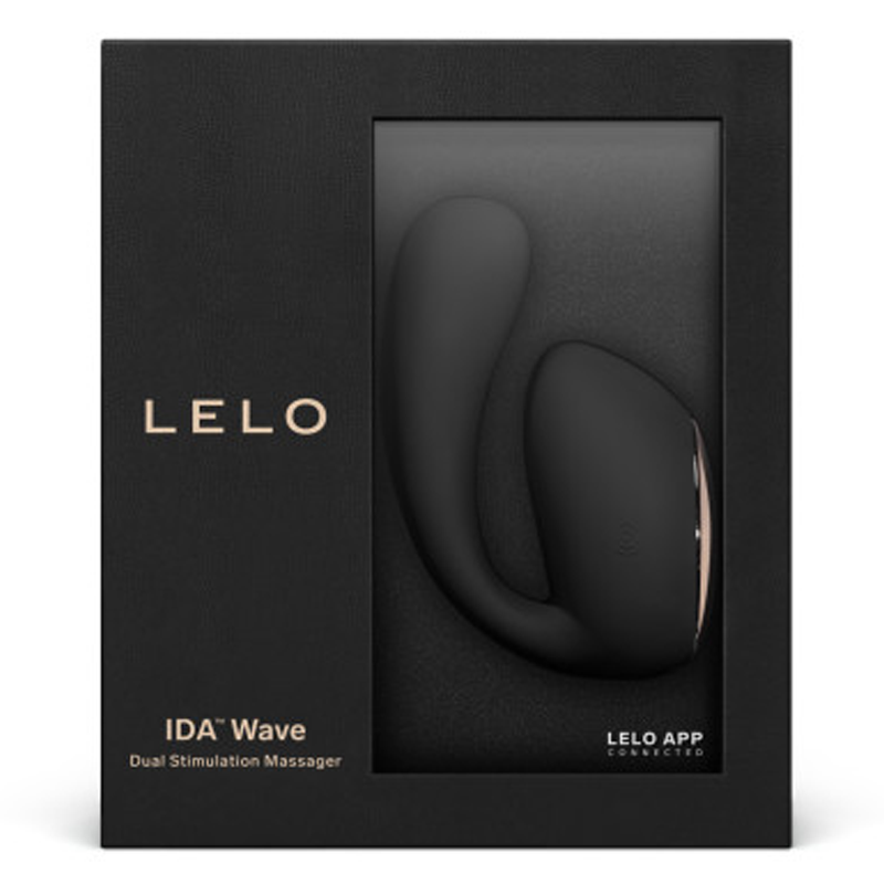 Black Lelo IDA Wave dual stimulation massager in packaging.