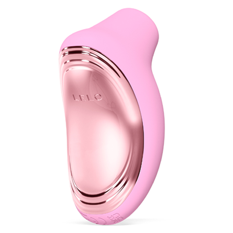 Pink Lelo sonic clitoral stimulator with a rose gold accent.