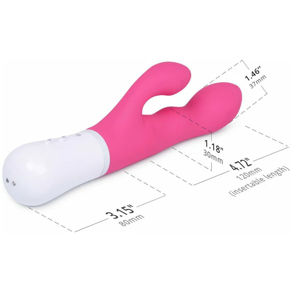 Pink Nora app-controlled rotating rabbit vibrator with dual stimulation.