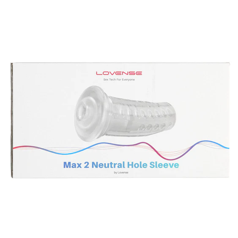 Clear textured replacement sleeve for Lovense Max 2 masturbator.