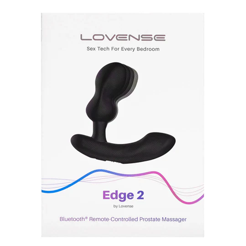 Black silicone Edge 2 prostate massager by Lovense.