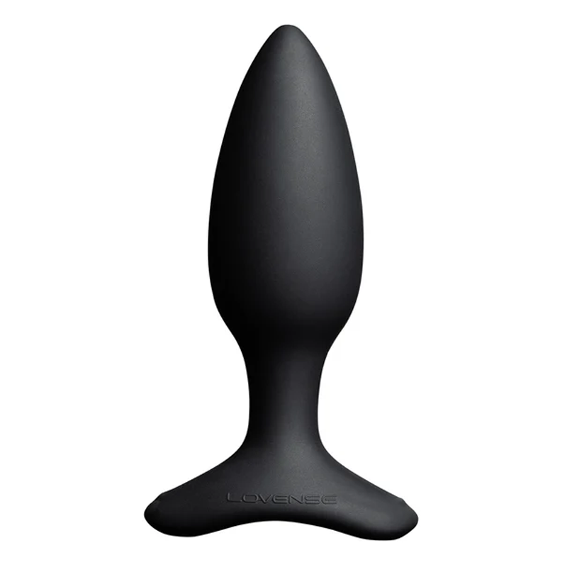 Black Lovense Hush 2 app-controlled vibrating butt plug.