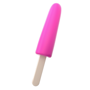 Pink silicone dildo shaped like a popsicle.