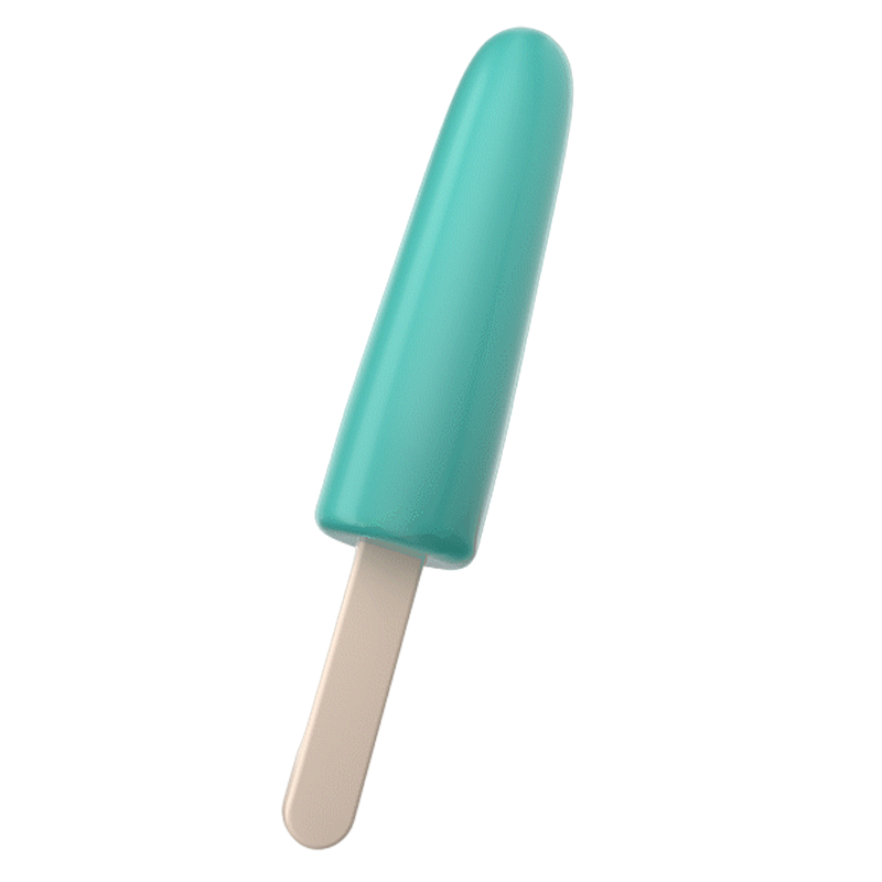 Blue ice cream shaped silicone dildo.