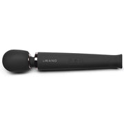Black rechargeable wand massager with "Le Wand" logo and control buttons.