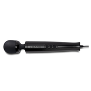 Black Le Wand massager with a rounded head and three control buttons.