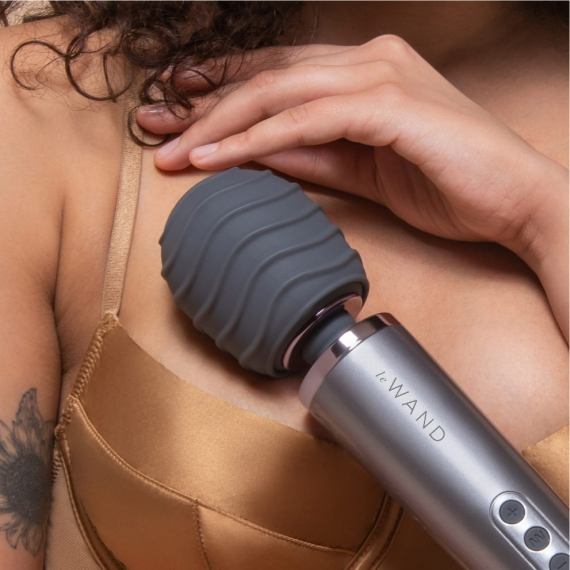 Silicone texture covers for a Le Wand massager.
