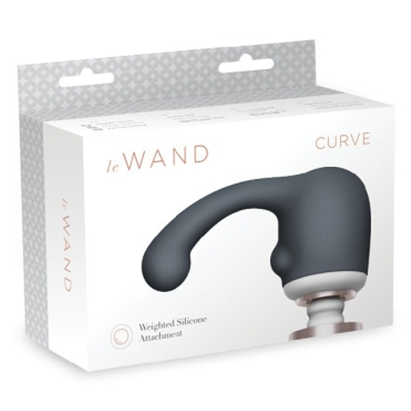 Le Wand Curve silicone attachment for G-spot and prostate stimulation.