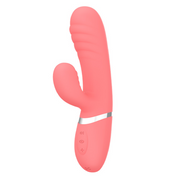 Coral Lyra Dual Motor G-Spot and Clitoral Vibrator with ribbed tip.