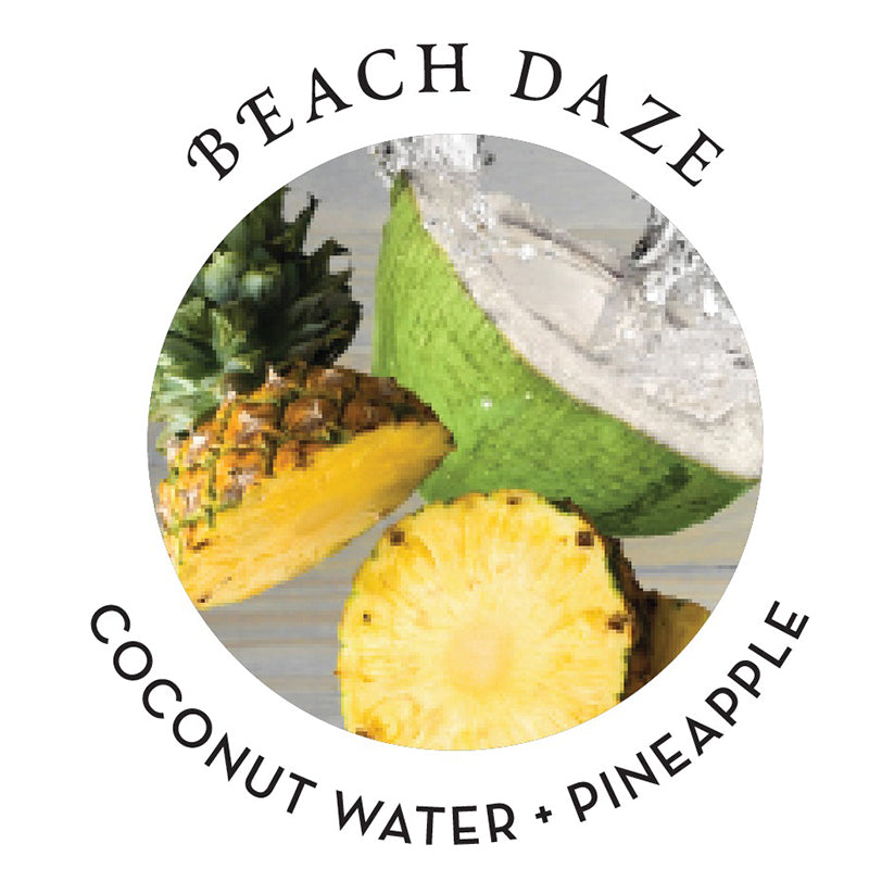 Beach Daze massage oil with coconut water and pineapple.