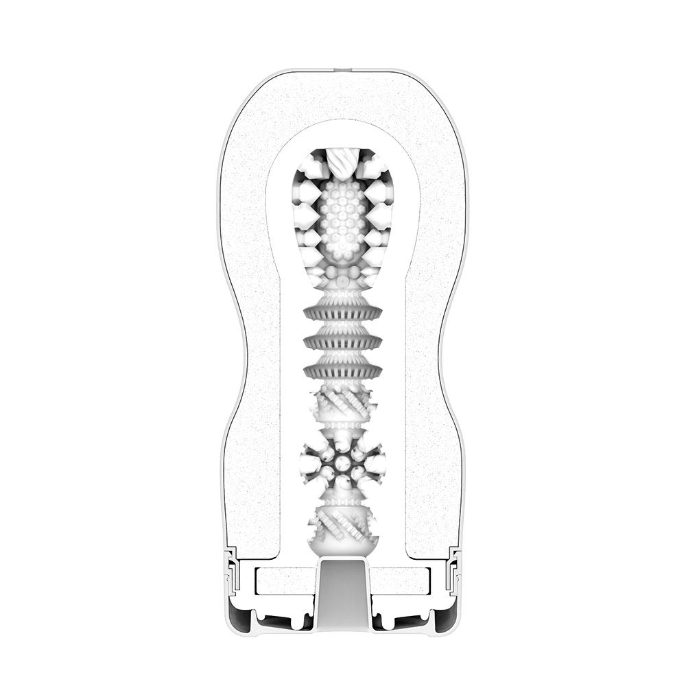 Tenga Premium Vacuum Cup male masturbator with textured interior.