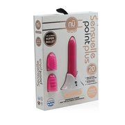 Nu Sensuelle Point Plus rechargeable bullet vibrator with sleeves.