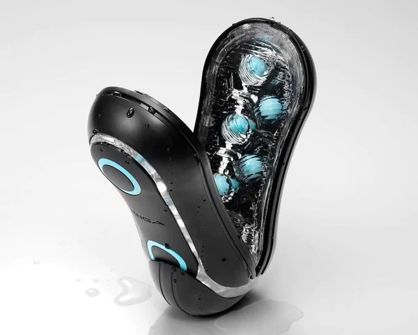 Tenga Flip Orb Strong Blue Rush waterproof male stroker with blue orbs.