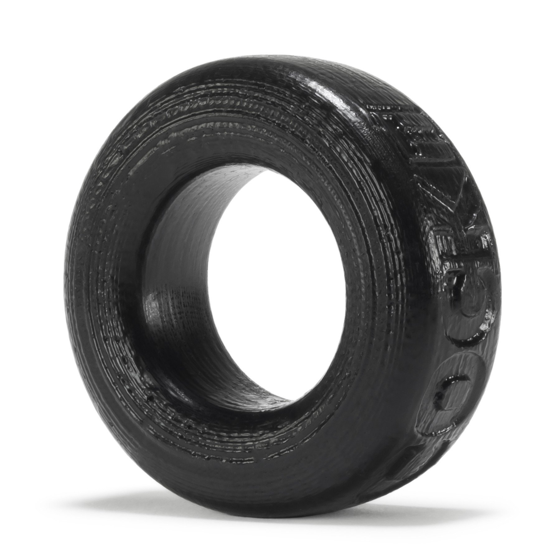 Black OXBALLS COCK-T pure platinum silicone cock ring with textured surface.