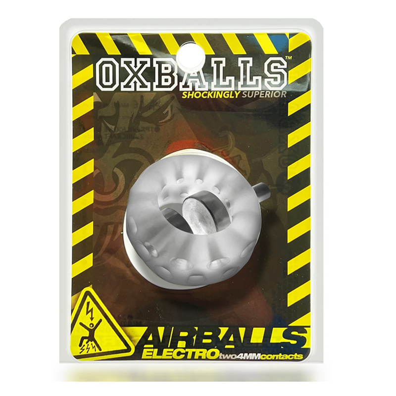 Clear ice electro silicone ball stretcher with drainage holes.