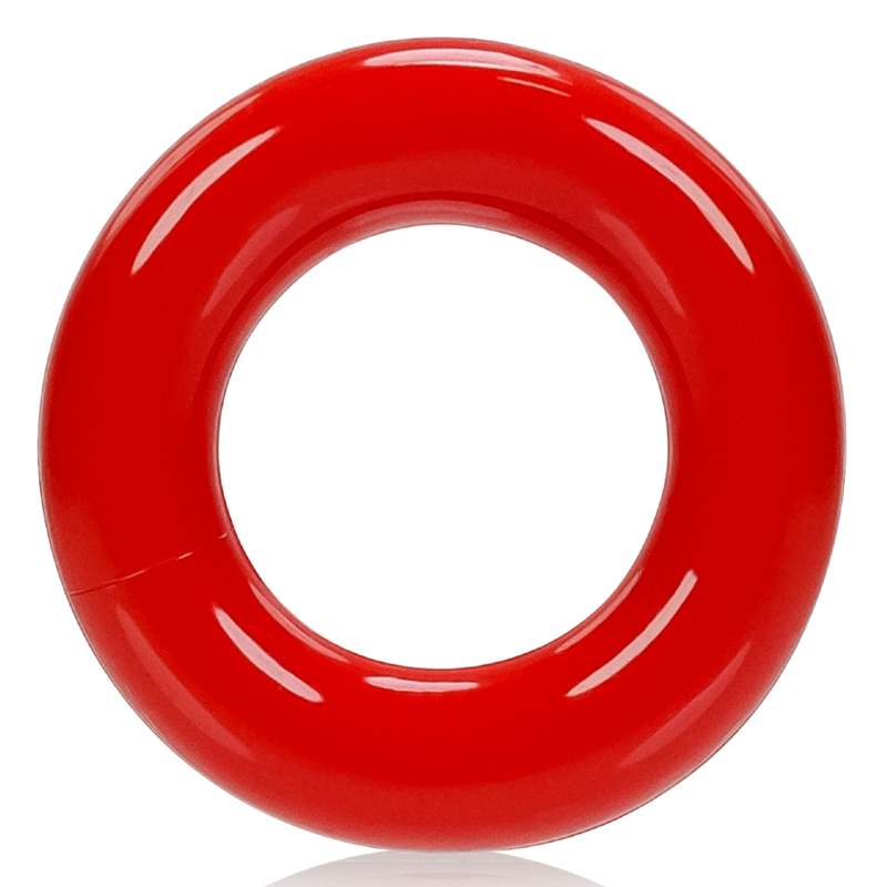 Red stretchy jelly cock ring.
