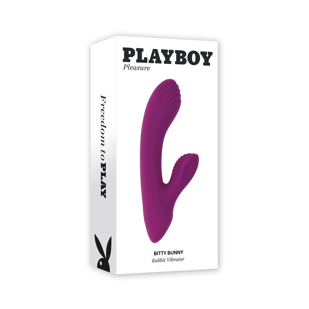 Playboy Bitty Bunny Rabbit Vibrator in purple.