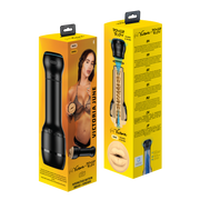 Kiiroo interactive oral stroker and PowerBlow suction kit with realistic mouth.