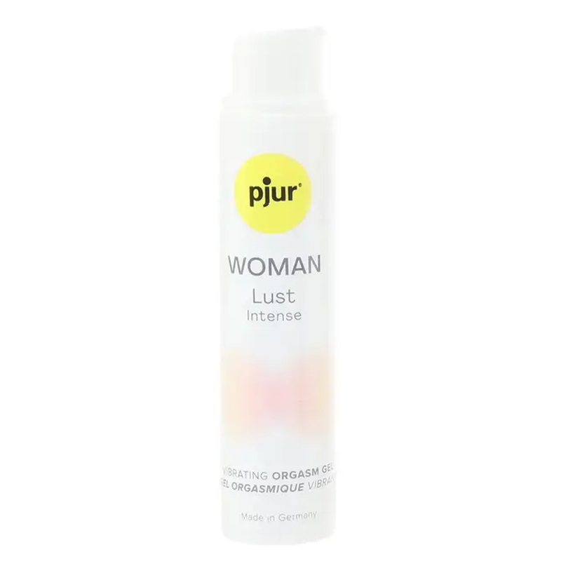 Pjur Woman Lust intense arousal gel in a white bottle.