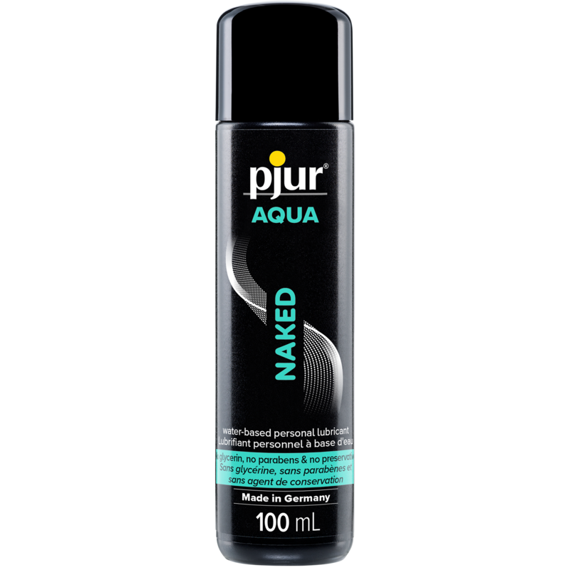 Pjur Aqua Naked water-based personal lubricant in a 100ml bottle.
