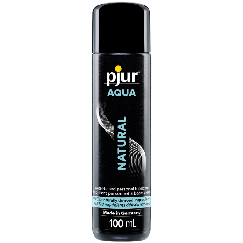 Pjur Aqua Natural water-based personal lubricant in a 100ml bottle.