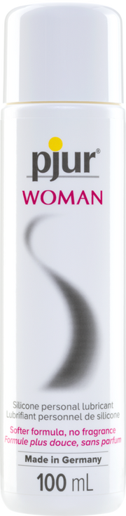 Pjur Woman silicone personal lubricant in a 100ml bottle.