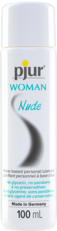 Pjur Woman Nude water-based personal lubricant in a 100ml bottle.