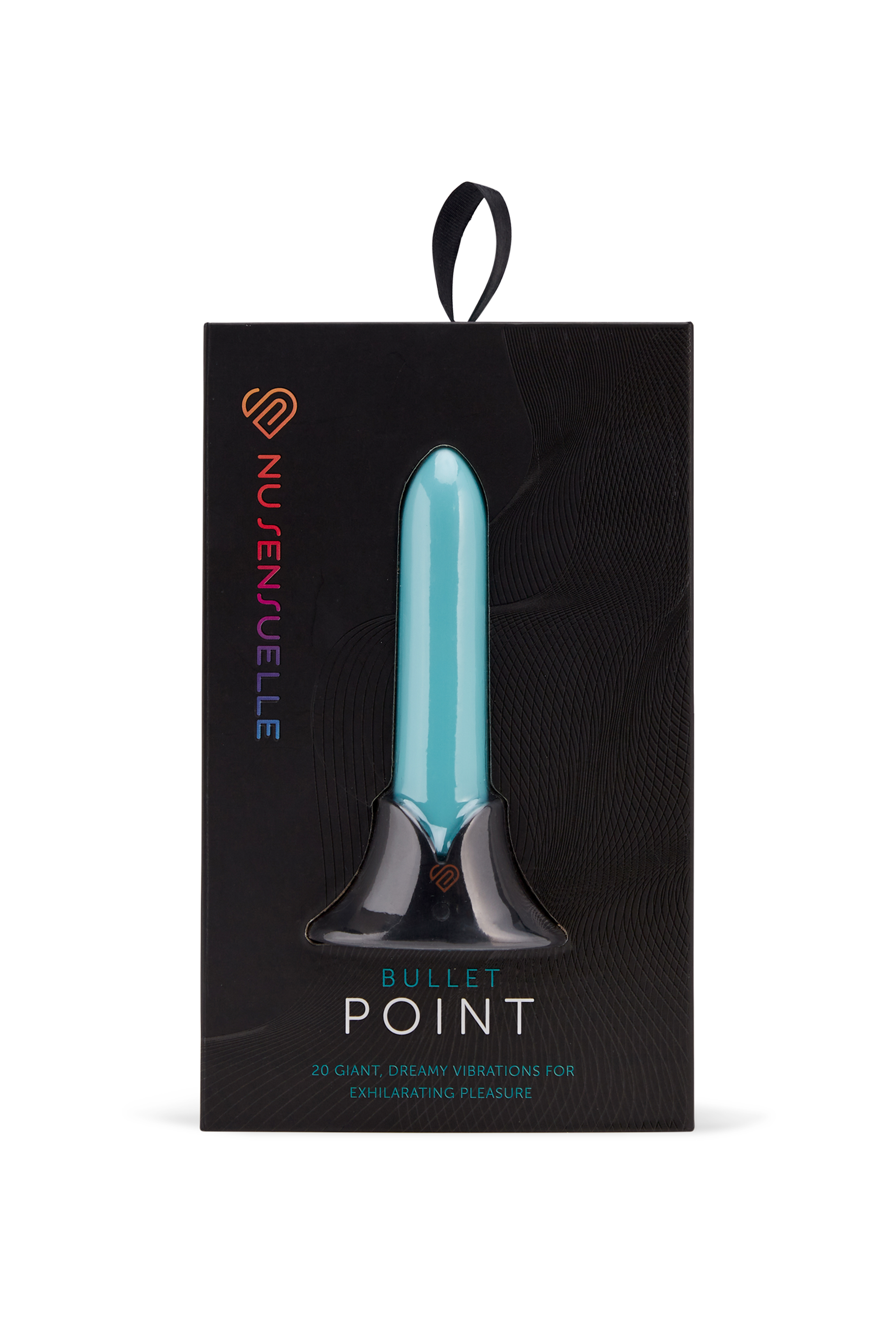 Nu Sensuelle Point Rechargeable Silicone Bullet Vibrator in teal.