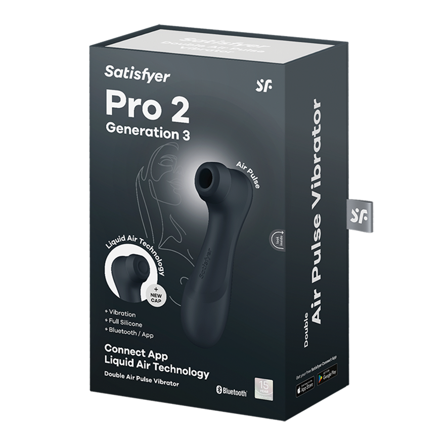 Satisfyer Pro 2 Generation 3 double air pulse vibrator with app control.