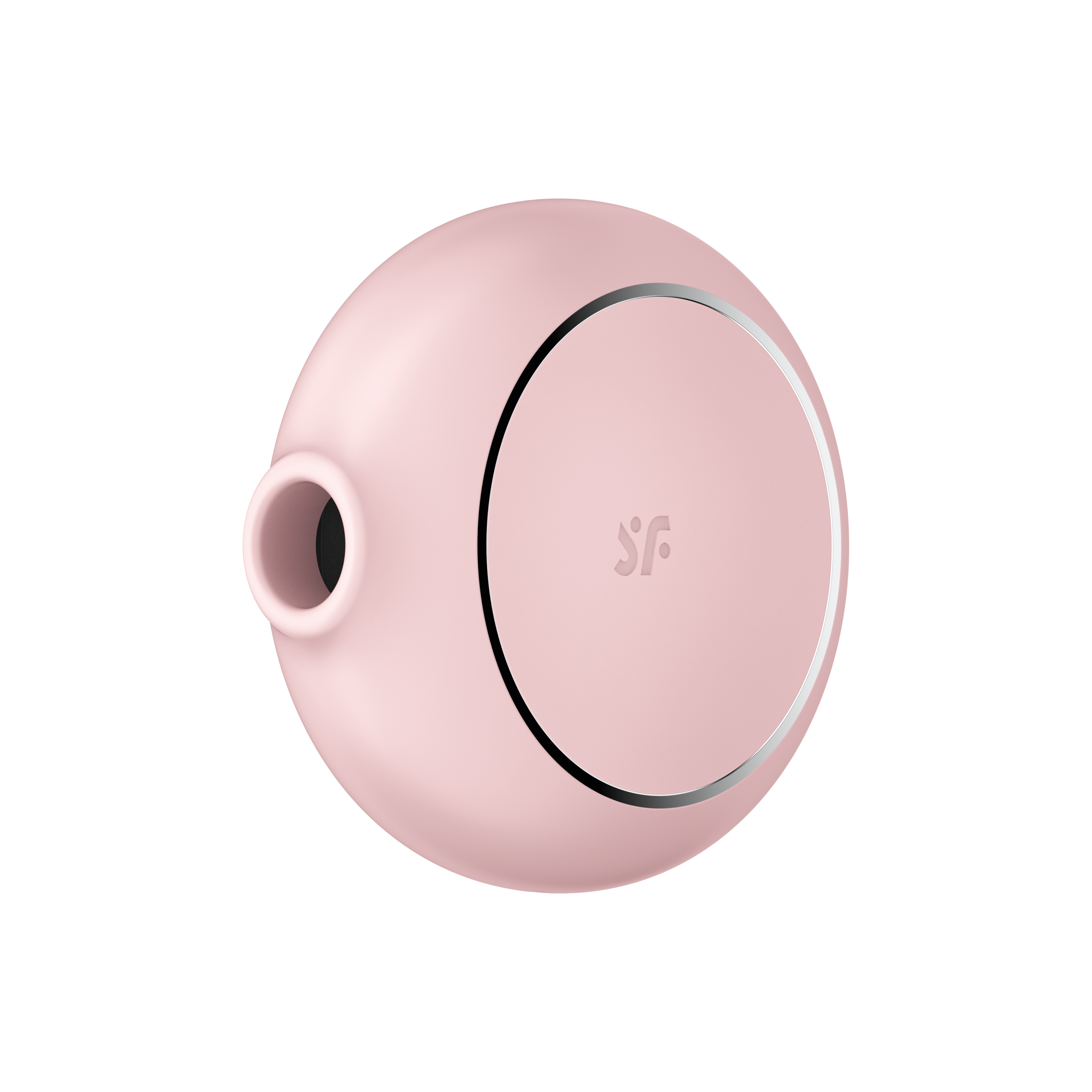 A pink Satisfyer Pro To Go 3 clitoral vibrator with a silver ring.