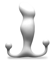 Aneros Progasm Classic prostate massager with a curved base and two spheres.