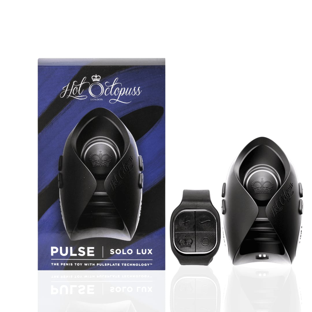 Hot Octopuss Pulse Solo Lux male massager with remote control.