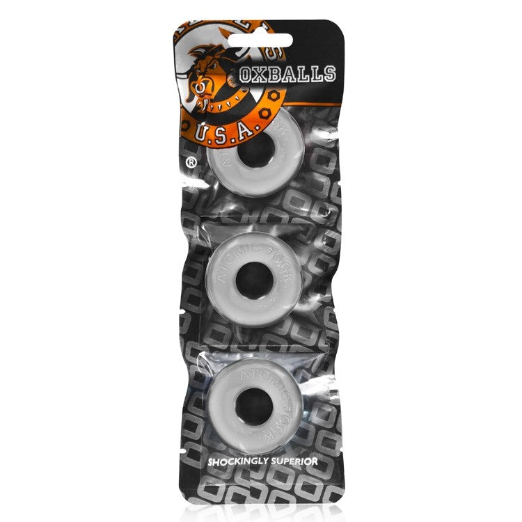 Oxballs Ringer Stretchy Cock Ring 3-Pack in clear FLEXtpr.