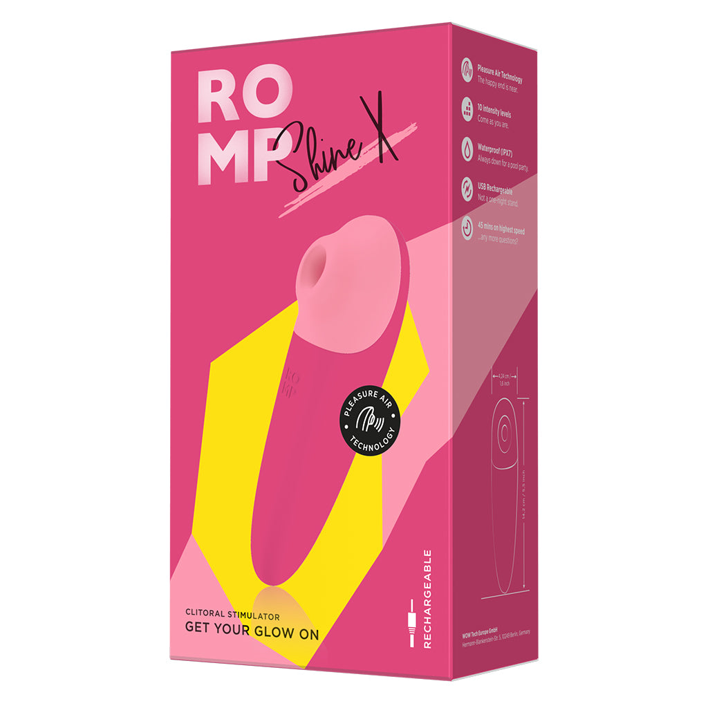ROMP Shine X clitoral stimulator with Pleasure Air Technology.