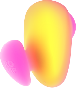 Pink and yellow clitoral suction stimulator with a heart-shaped attachment.