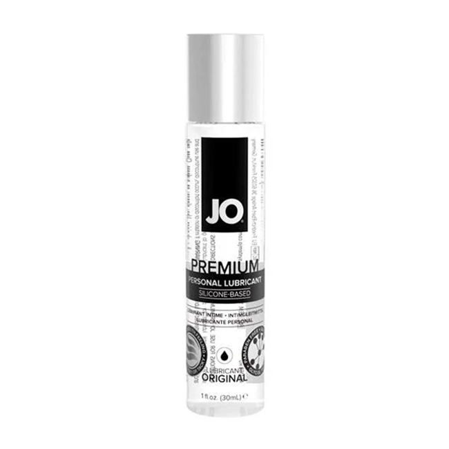 JO Premium Silicone Personal Lubricant in a 1oz bottle.