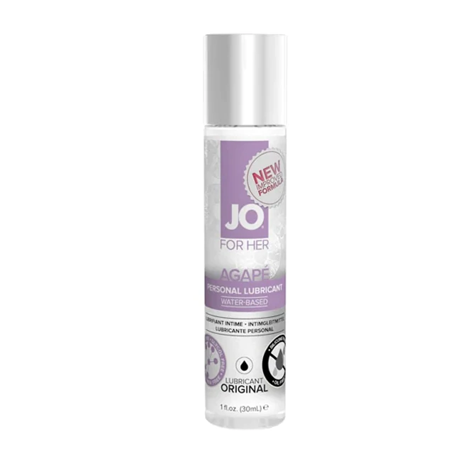 JO Agape personal lubricant, water-based, 1oz bottle.