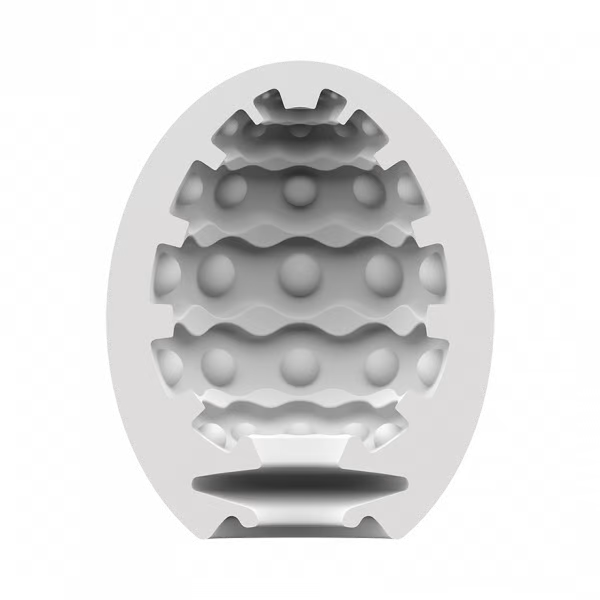Satisfyer Bubble Masturbator Egg set with textured interior.