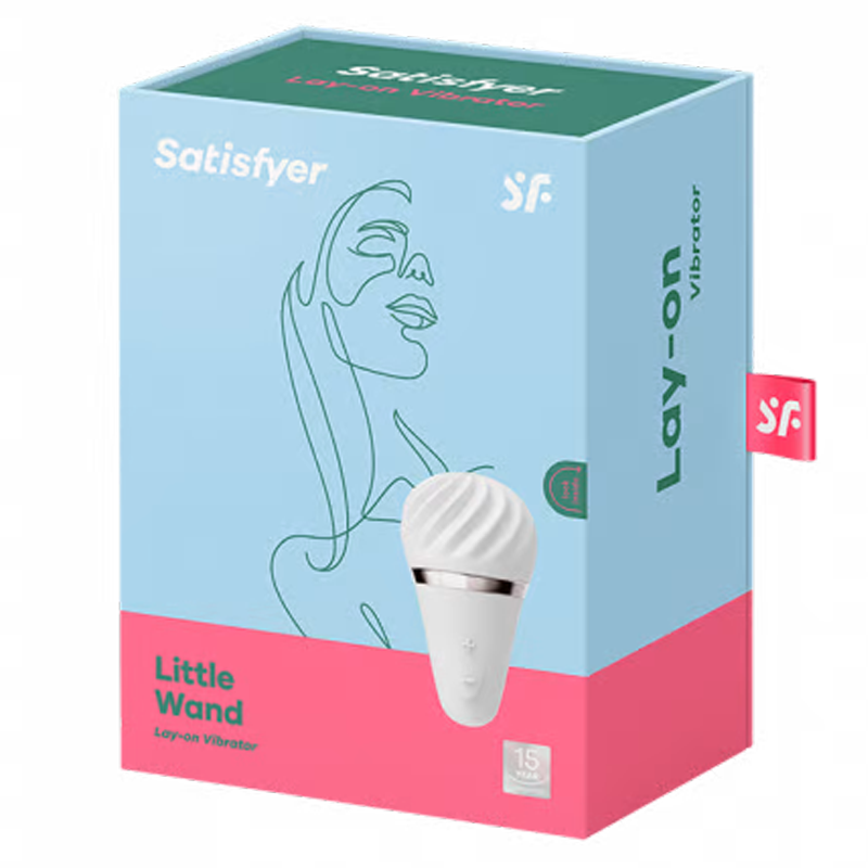 Satisfyer Little Wand waterproof clitoral vibrator in white.