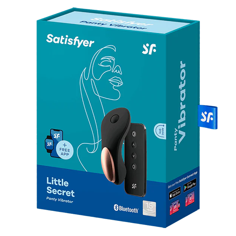 Satisfyer Little Secret app-controlled panty vibrator in black.